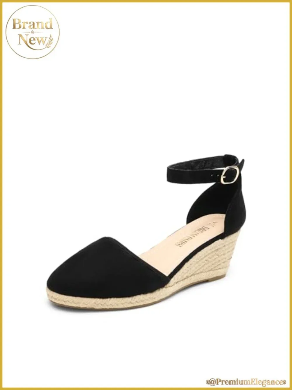 Women's Espadrilles Closed Toe Ankle Strap Platform Wedge Sandals